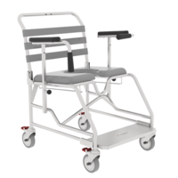 Aspire Transporter Commode Chair (60cm Platform - Bariatric) inclusive of open front padded seat