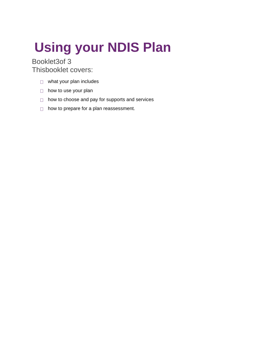 Cover image for Using your NDIS plan factsheet