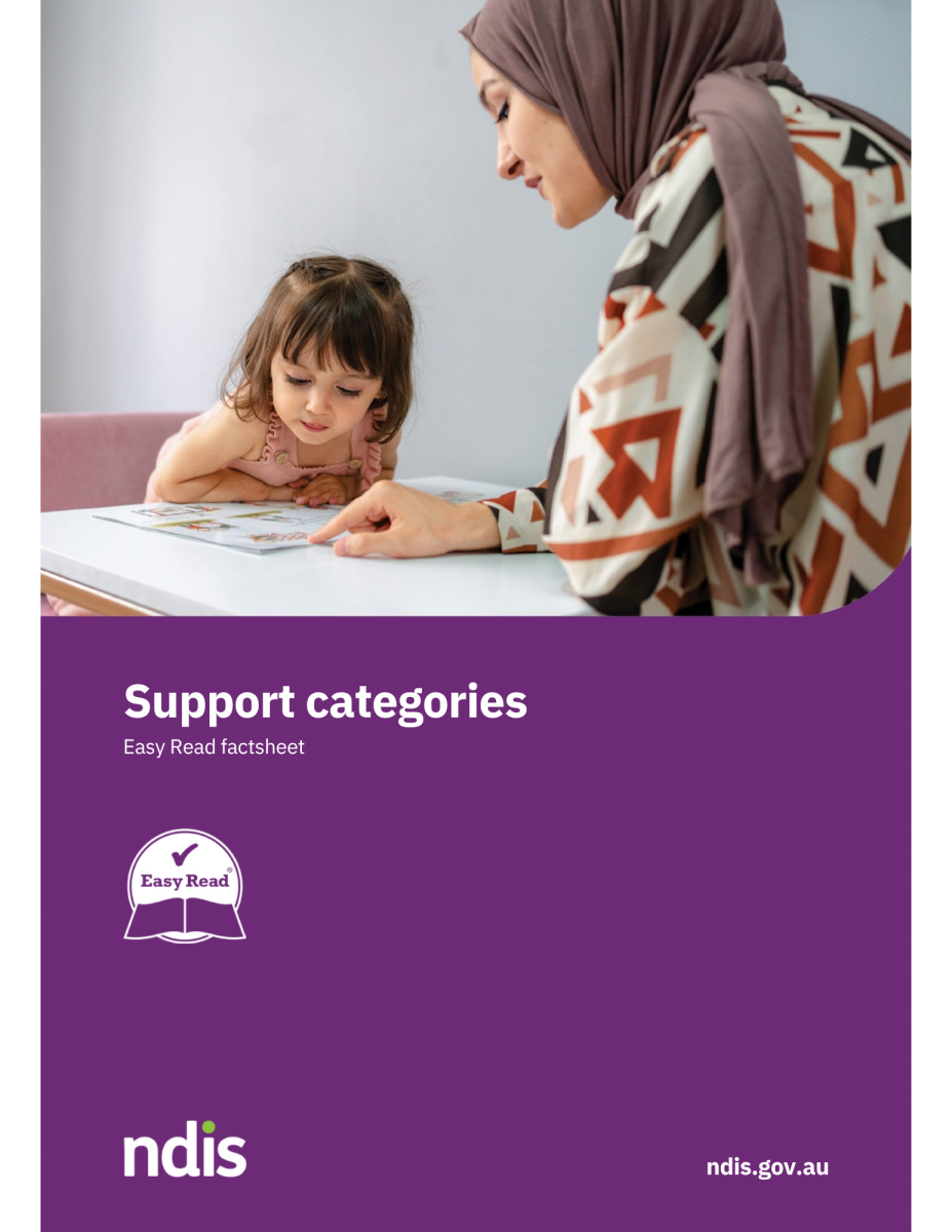 Cover image for NDIS support categories Easy Read factsheet