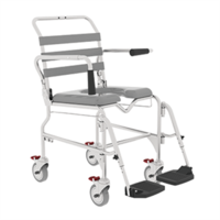 Aspire Transporter Commode Chair - 46cm - Footplate inclusive of padded seat
