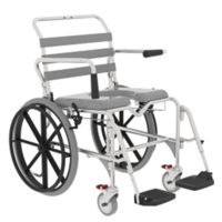 Aspire Transporter Commode Chair Swing-away Footplates Self Propelled - 46cm inclusive of padded seat