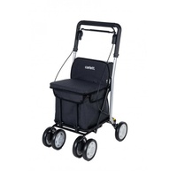 Carlett LETT 800 Lightweight Folding Shopping Trolley with Seat & Basket