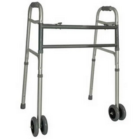Ou812 Deluxe Walking Frame (folding) with Wheels and Rear Skis