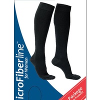 VENOSANÂ® MicroFiberLine Compression Socks Womens Medium 15-20mmHg Black