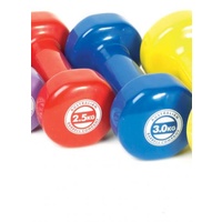 Vinyl Dumbbell 4kg Yellow (each)
