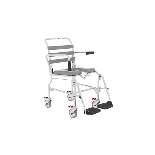 Aspire Transporter Commode Chair - 46cm - Footplate inclusive of padded seat