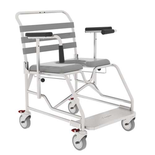 Aspire Transporter Commode Chair - 60cm Platform (Bariatric) inclusive of padded seat