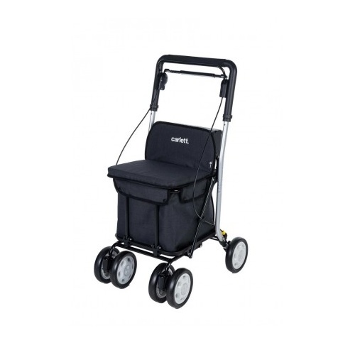 Carlett LETT 800 Lightweight Folding Shopping Trolley with Seat & Basket