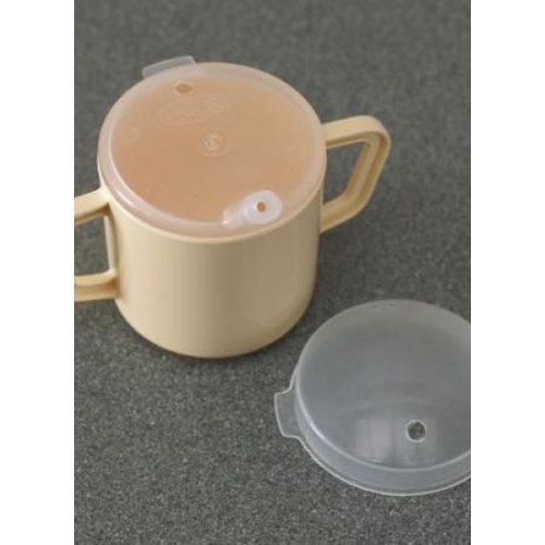 Mug Two Handled With Two Lids (pack Of 2)