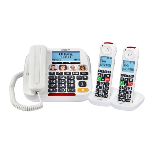 CARE920-2 Big Button Amplified Cordless Phone With Answering Machine Combo - SKU: 58-0205-2